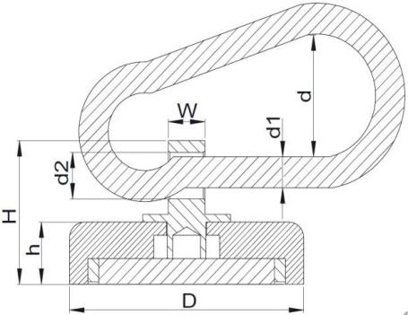 Carabiner Magnet Line Drawing Carabiner Magnet Line Drawing