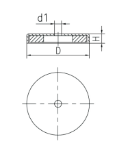 Shallow Pot Magnet SWF7 Line Drawing Shallow Pot Magnet SWF7 Line Drawing