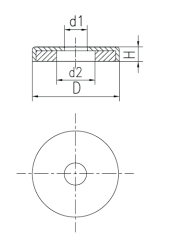 Shallow Pot Magnet SWN5 Line Drawing Shallow Pot Magnet SWN5 Line Drawing