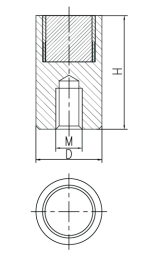 Deep Pot Magnets SWA1 Line Drawing Deep Pot Magnets SWA1 Line Drawing