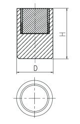 Deep Pot Magnets SWA3 Line Drawing Deep Pot Magnets SWA3 Line Drawing