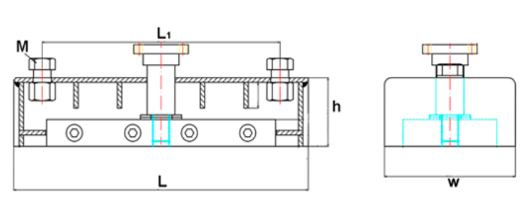 Precast Concrete Shuttering Magnet SWNSW Line Drawing Precast Concrete Shuttering Magnet SWNSW Line Drawing