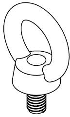 Stainless Steel Eyebolt Ring CM Line Drawing Stainless Steel Eyebolt Ring CM Line Drawing